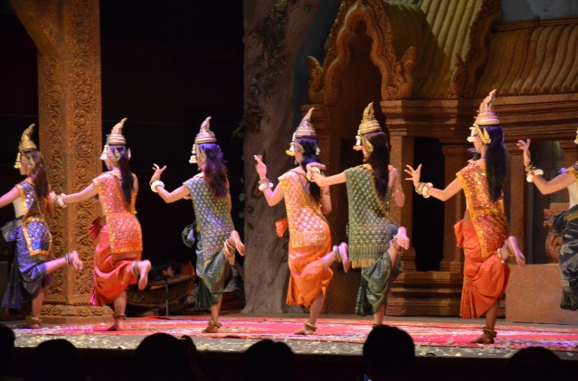 Khmer Cultural dancers at Koulen II Restaurant in Siem Reap.