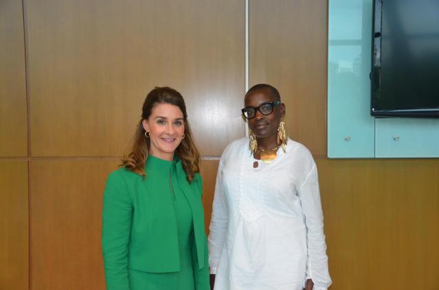 With Melinda Gates, co-chair of the Bill & Melinda Gates Foundation. — at Kuala Lumpur Convention Centre.