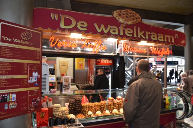 Waffles at Antwerp Central Station