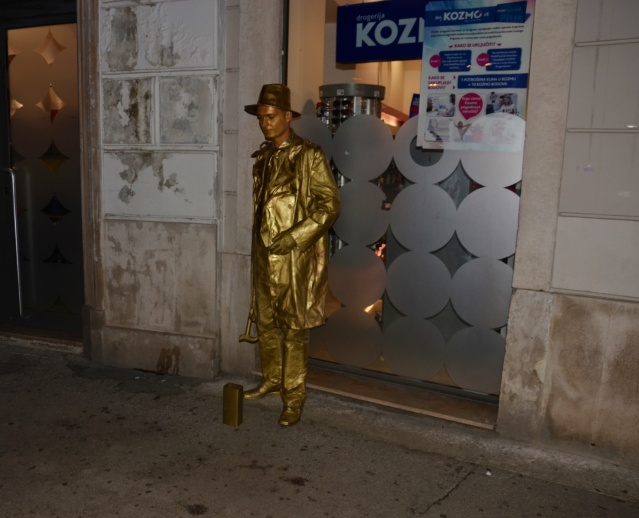 Golden statue man