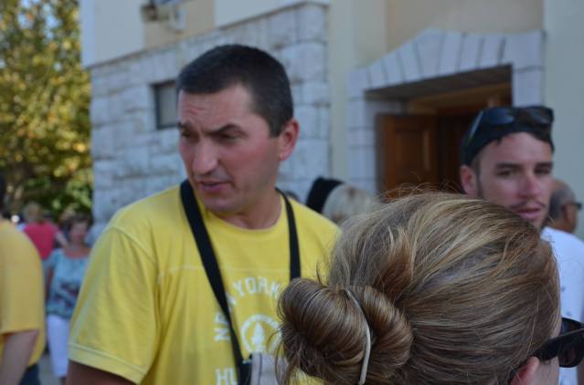 Our tour guide. He shared what it was like as a teenager growing up in the Bosnia War