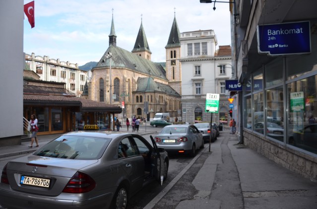 The backside of Sacred heart cathedral, Sarajevo