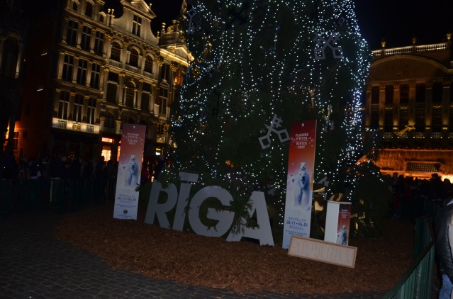 The Christmas tree, a gift from the City of Riga.