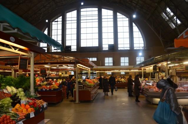 Central market, Riga..indoors, were formerly airplane hangars.