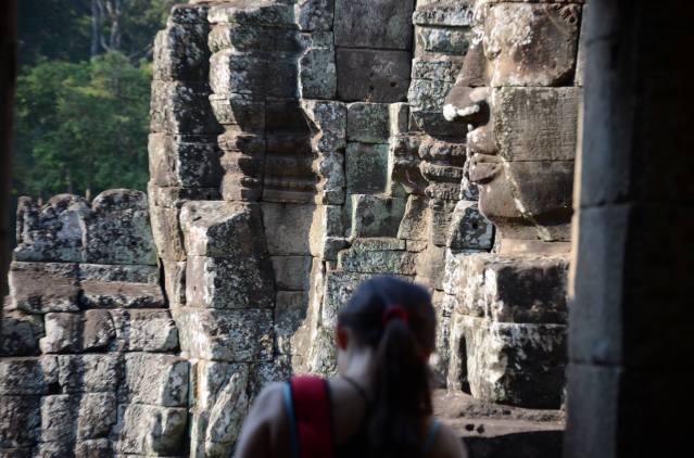 Solo female traveller at Angkor Wat, Cambodia