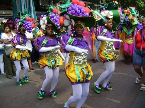 Dancing at the Rotterdam carnival, the Netherlands 
