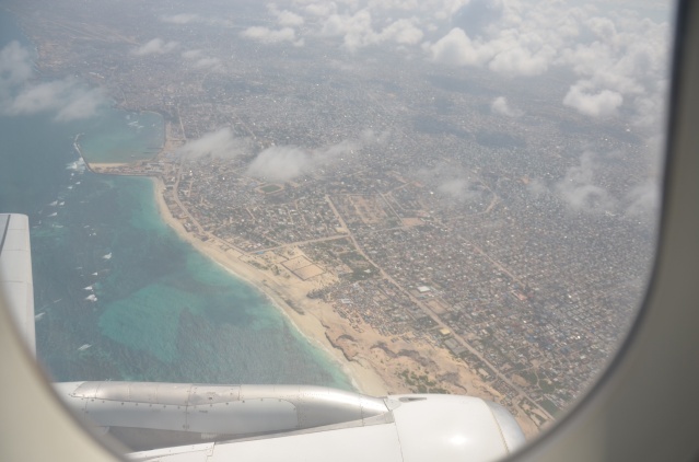 Views of the coastline and Mogadishu city