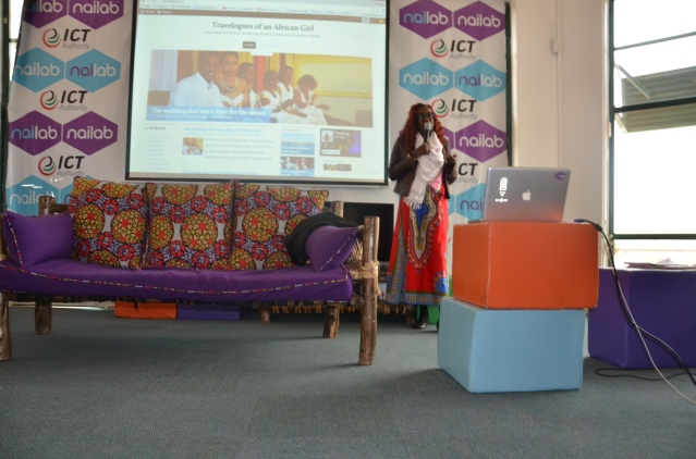 Giving a talk on travel at Nailab in Nairobi 