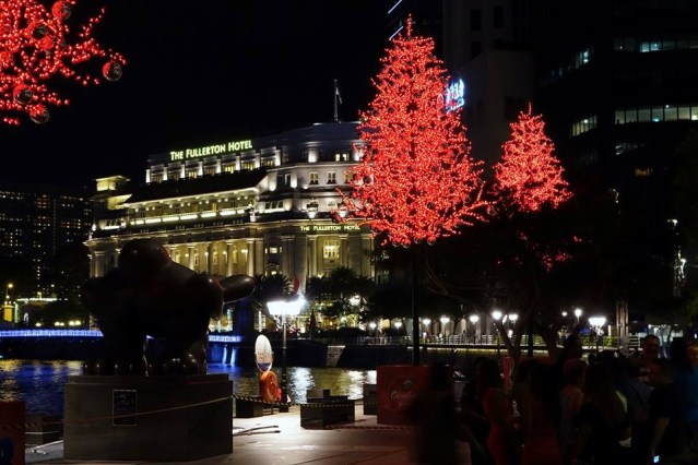 Christmas lights at Boat-quay, Singapore.
