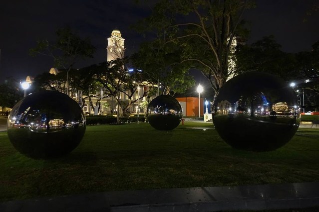 Massive Christmas balls, Singapore.