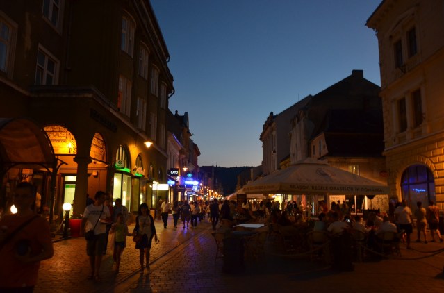Brasov at dusk