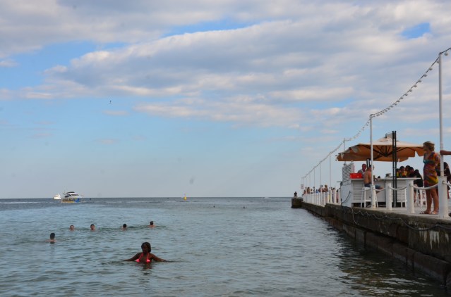 Swimming in the Black Sea,Odessa.